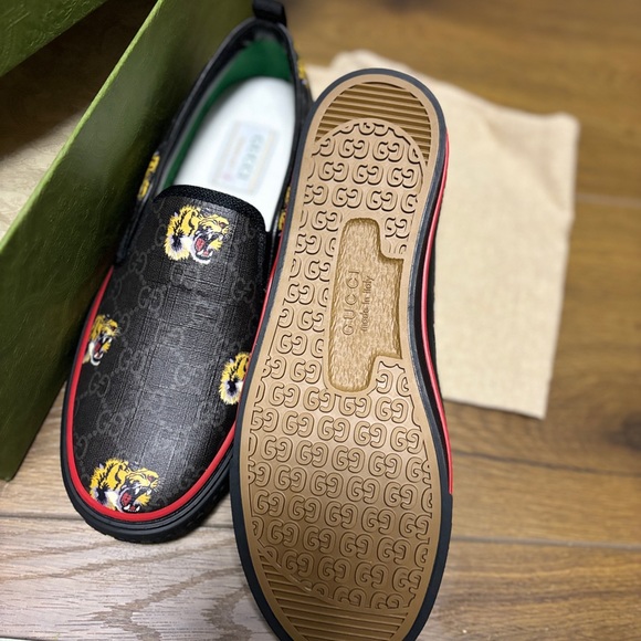 GUCCI  GG SUPREME H2O TIGER FACE TENNIS 1977 '" GUCCI 7 (US 8.5), - Picture 3 of 5